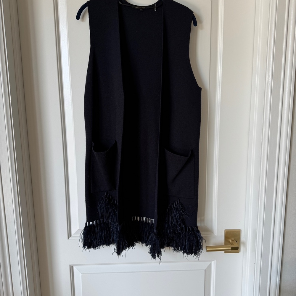 Kobi Halperin Navy Blue Knit long vest